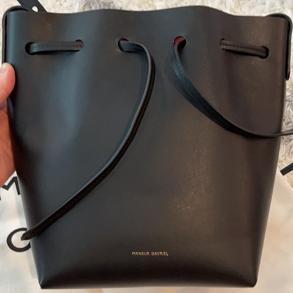 Mansur Gabriel Mini Drawstring Bucket Bag - Picture 2 of 7